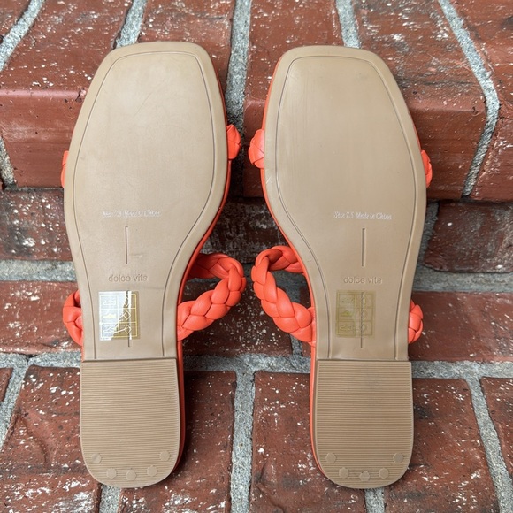 Dolce Vita Women's Indy Flat Sandals in Persimmon Stella Orange Size 7.5 - Picture 6 of 7